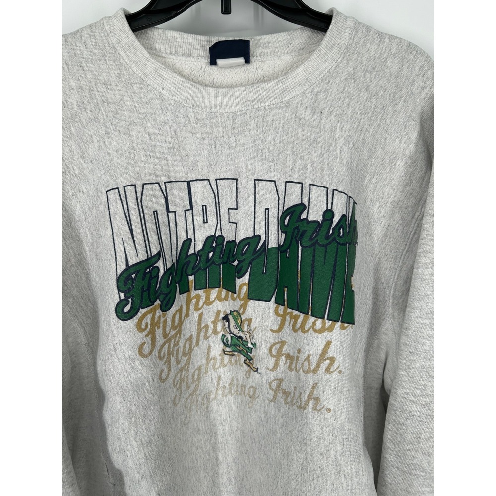 Jansport Notre Dame Fighting Irish Sweatshirt Crewneck Vintage 90s Made In USA - Picture 4 of 9